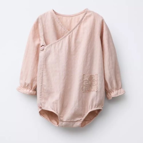 EMBROIDERED LACE ROMPER - Dusty pink | ZARA United States