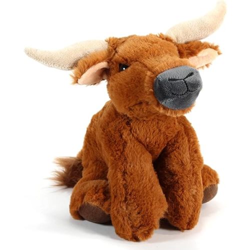The Petting Zoo Longhorn Stuffed Animal Plushie, Gifts for Kids, Wild Onez Wildlife Animals, Longhorn Plush Toy 9 inches