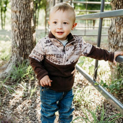 Western Rodeo Fleece Zip Up (0-18M)