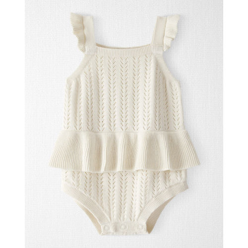 Baby Girl Organic Cotton Pointelle Romper - Little Planet | Carter's