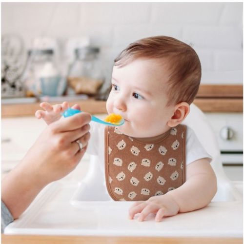 The Peanutshell Terry Baby Bib Set for Boys or Girls, 10-Pack, Feeding, Teething, Drooling, Soft Neutral