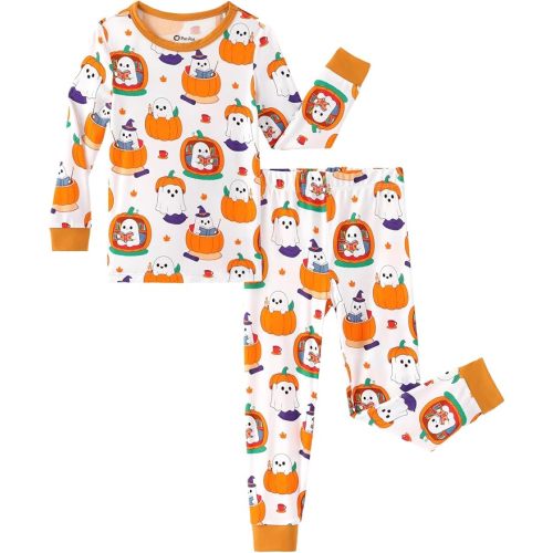 PATPAT Bamboo Viscose Pajama Sets for Toddler Boys & Girls Baby Kids, Ultra-soft Snug fit Pjs Sleepers for Birthday Holiday