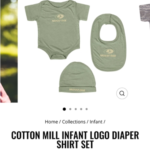Cotton Mill Infant Logo Diaper Shirt Set