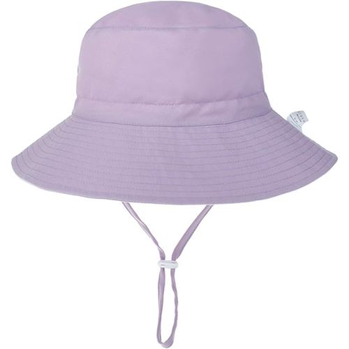 Zando (UPF50+) Baby Toddler Sun Hat - Girls Bucket Hat Wide Brim Adjustable Summer Beach Hat for Kids Boys Girls 0-8 T