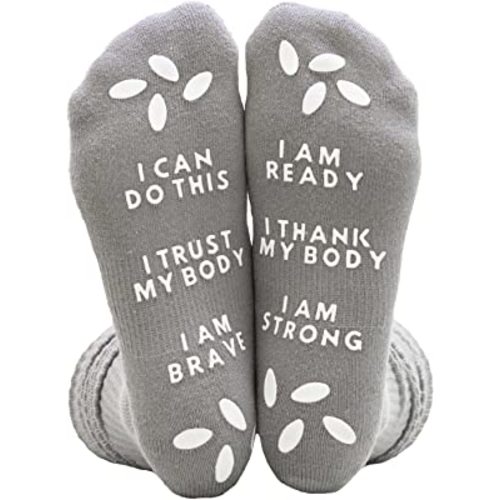 Affirmation Hospital Socks For Labor and Delivery - Non Skid Grip Socks For Moms