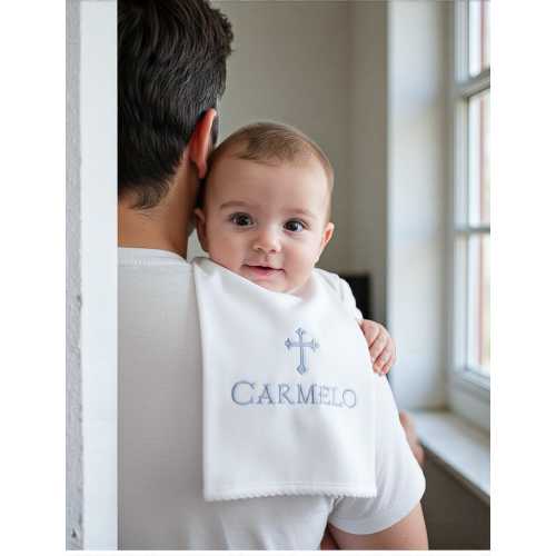 Pima Cotton Baptism Burp cloth-Christening Burp cloth- Dedication Burp cloth-Personalized Baptism Burp Cloth- Baptism gift- Baptism towel