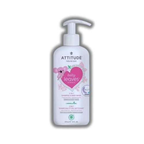 Attitude Baby Leaves Shampoo & Body Wash Unscented - 16 oz - The Gentlest Clean For The Purest Love