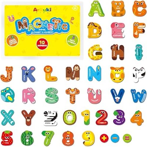 39 PCS Magnetic Letters & Numbers | Alphabet Learning Toy for Toddlers