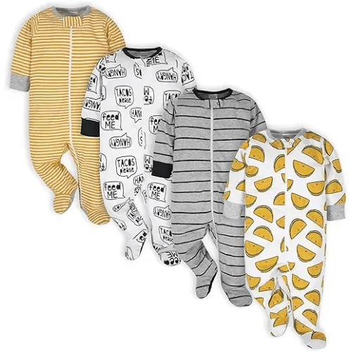 Onesies Brand Baby Boys' 4-pack Sleep 'N Play Footies