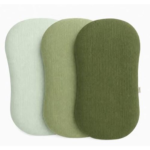 Muslin Baby Lounger Cover, 3 Pack, Soft Cotton, Green