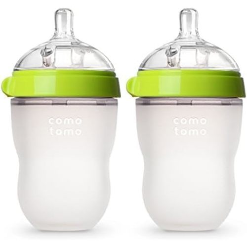 Comotomo Baby Bottle Double Pack, Green, 8oz (Pack of 12)