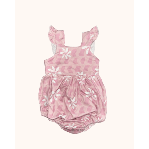 Pink Hebrew & Tiare Hau'oli Romper – Kulewa Co. x Likolehua x Magically Luisa
