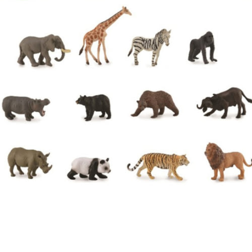 CollectA - Wild Animal Mini Box Set A1105 - Include 12 Minis