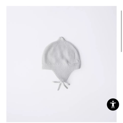 PEARL KNIT BONNET - Blue / Gray | ZARA United States