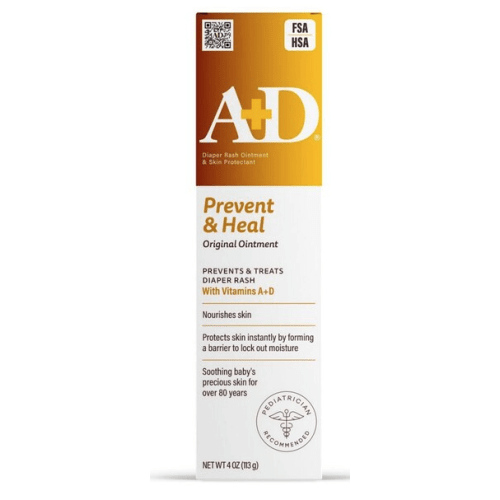 A+D Original Diaper Rash Ointment, Skin Protectant, 4 Ounces