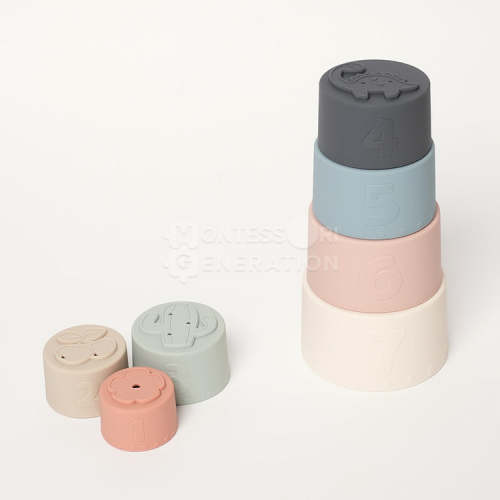 Montessori Baby Stacking Cups - Educational Play from Day One!