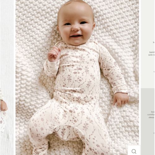 Posie Mauve Convertible Footie Pajamas | günamüna