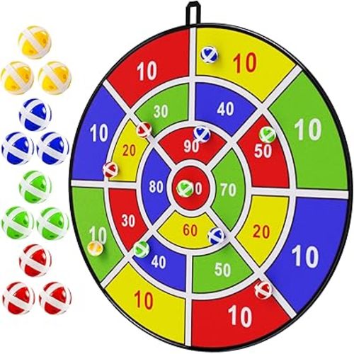 BooTaa 29" Large Dart Board for Kids, Kids Dart Board with Sticky Balls, Boys Toys, Indoor/Sport Outdoor Fun Party Play Game Toys, Birthday Gifts for 3 4 5 6 7 8 9 10 11 12 Year Old Boys Girls