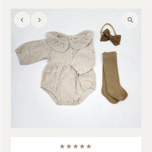 Adalia Gingham Romper Set – Olive and Cradle