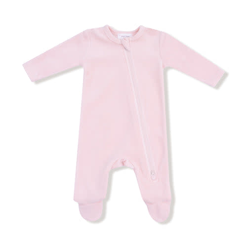 Pink Velour Footie – Angel Dear