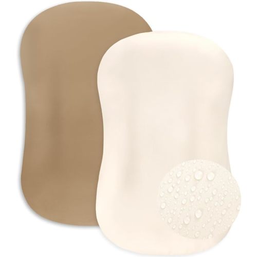 Hooyax Waterproof Baby Lounger Cover 2-Pack - Ultra-Soft Stretchable Waterproof Slipcover for Infant Loungers & Baby Nests, Skin-Friendly Newborn Lounger Cover Set - Covers Only (Insert Not Included)