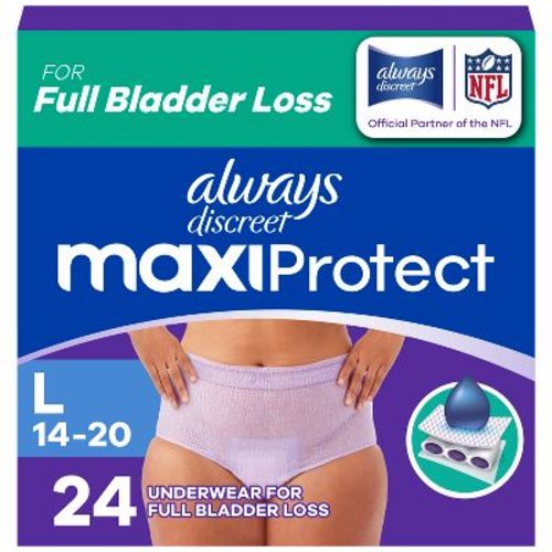Always Discreet Maxi Protect Women's Incontinence Underwears - Maximum - L - 24ct