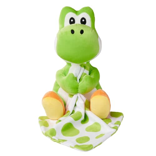 Simba My Mario Baby Yoshi Plush with Blanket – 9-Inch Soft Comfort Toy for Infants & Toddlers, Cuddly Dino Snuggle Buddy Toys