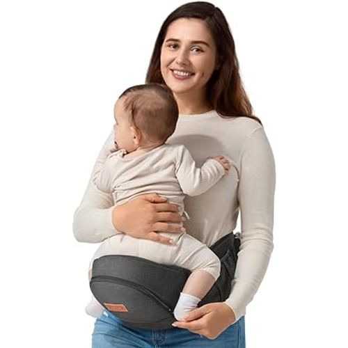 besrey Baby Hip Carrier, Adjustable Waist Belt Carrier, Ergonomic M Position Baby Hip Seat Carrie, Up to 44lb, Easy Fold Up, Infant Hipseat with Fanny Pack