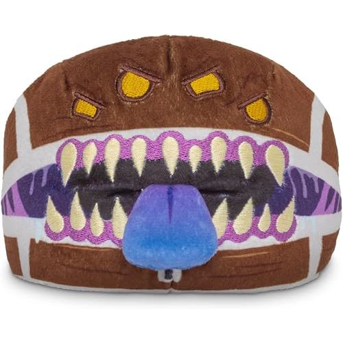 TeeTurtle Reversible Dungeons and Dragons Chest and Mimic 4-Inch Two-Sided Flip Plush Toy with Embroidered Details - Cute Mini Collectible Plush for Kids, Teens, and Adults