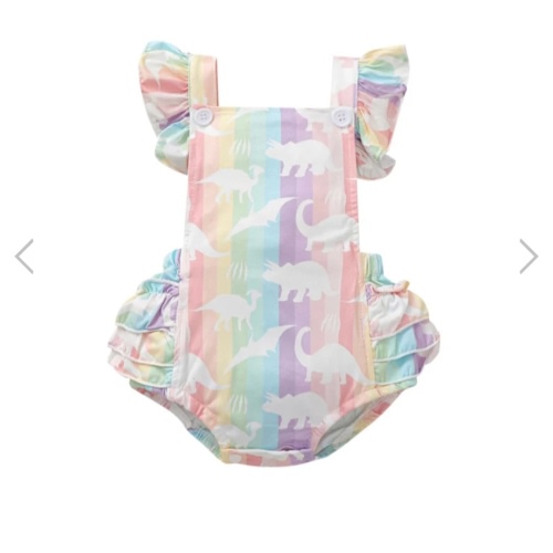 DINOSAUR RAINBOW Romper - Hazel & Bo