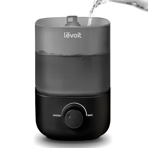 LEVOIT Humidifiers for Bedroom,Top-Fill Ultrasonic Cool Mist Humidifier | Easy to Fill & Clean, Quiet Operation for Home Baby & Plants, Auto Shut-off for Safety, 360 Rotating Nozzle, 2.5L, Black