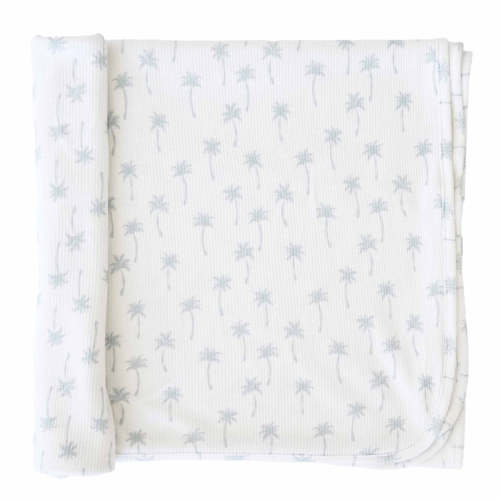 Preppy Palms Bamboo Waffle Oversized Swaddle Blanket