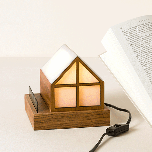 Uncommon Goods | Cozy Cottage Book Stand & Lamp | book stand