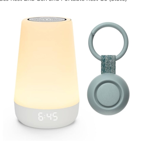 Hatch Baby Sleep Bundle: Home & Travel Sound Machines Includes Rest 2nd Gen and Portable Rest Go (Slate)