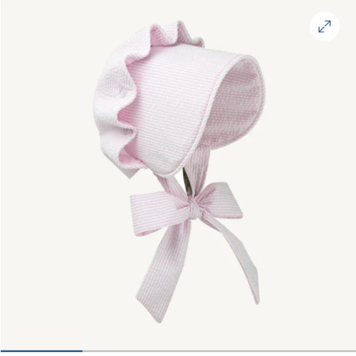 Beaufort Bonnet - Pink Savannah Seersucker