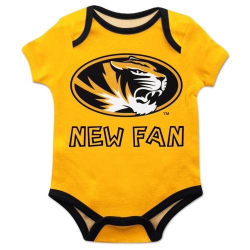 Missouri Tigers MU Vive La Fete Infant Game Day Gold Short Sleeve Onesie New Fan Mascot Bodysuit