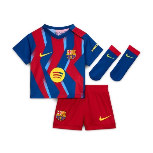 Barcelona Nike Infant 2025/26 Fourth Stadium Kit Set - Blue/Red