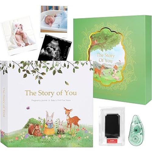 Baby Memory Book for Boy or Girl - Hardcover Keepsake Journal to Record Milestones & Photos from Pregnancy to Fifth Birthday | Perfect Present for New Parents | Gender Neutral Nursery Design
