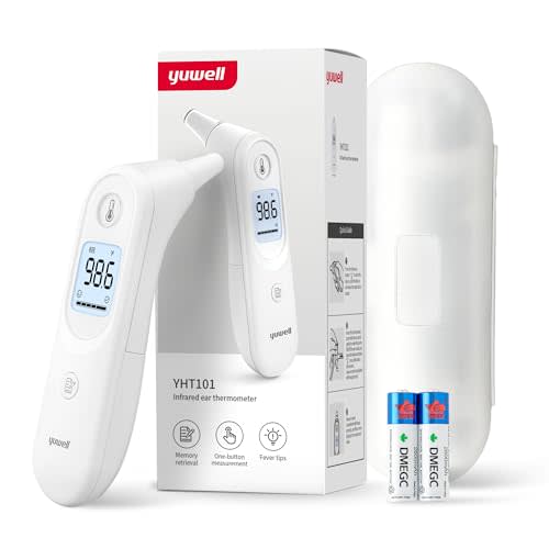 yuwell Thermometer, Digital Ear Thermometer for Adults, Babies, Toddlers and Kids – Fast, Gentle, and Accurate…