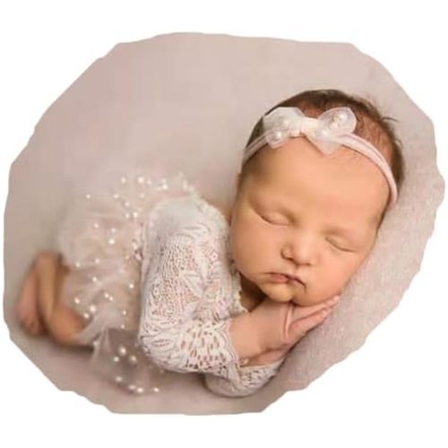 Zeroest Newborn Photography Outfits Girl Lace Romper Newborn Photography Props Rompers Baby Girls Skirt Photoshoot 3 PCS