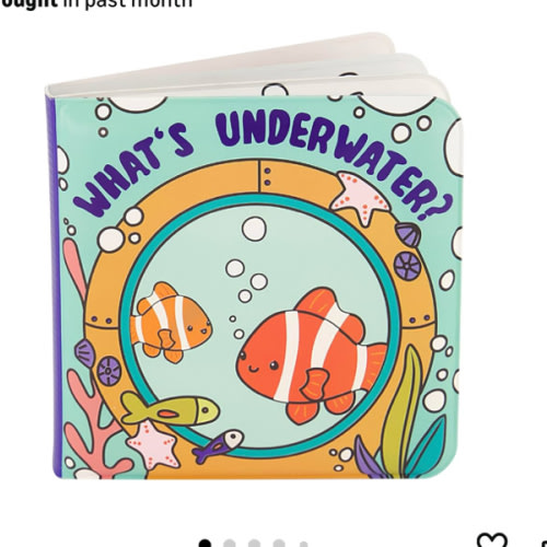 Infantino Color Reveal Bath Book, Baby & Toddler Water Reveal Book for Bath Time Fun, Ocean Theme, Mess-Free, Soft EVA Plastic, Reusable Color-Changing Pages