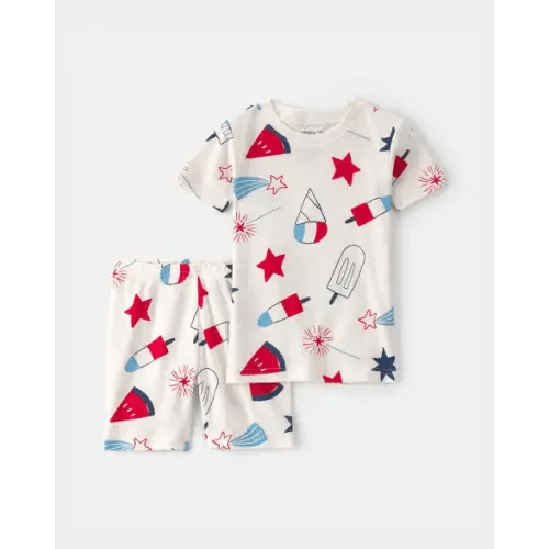 Toddler Fourth of July Popsicle 2-Piece Short-Sleeve Pajama Set | Carter's