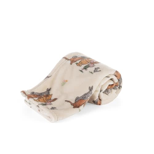 Berkshire Pooh Bear VelvetLoft® Baby Blanket — Warm Fleece Nursery Throw, Toddler Blanket for Crib, Stroller, and Travel, Ideal Newborn Gift, Pooh and Friends Neutral, 30 in x 40 in