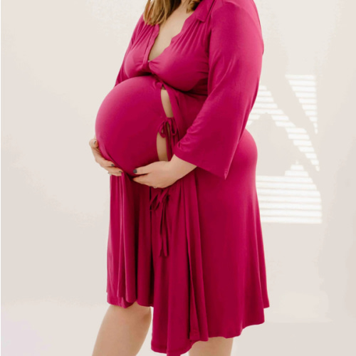 Lila Labor & Postpartum Gown in Deep Teal