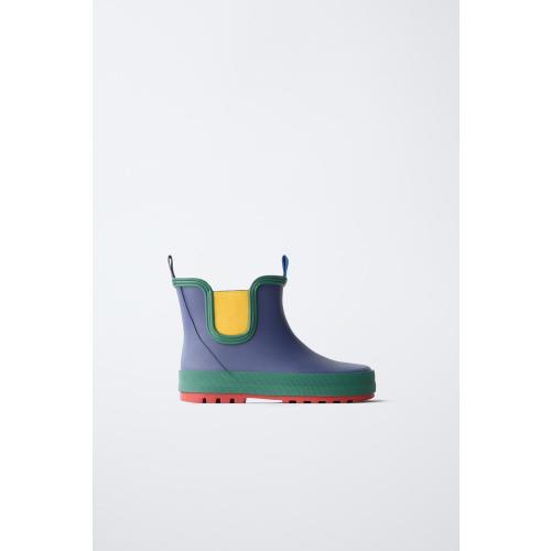 CONTRAST COLOR RAIN BOOTS - Multi-color
