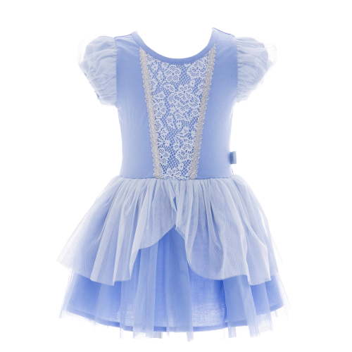 Disney Princess Toddler Girls Cinderella Cosplay Dress with Puff Sleeves, Sizes 12M-5T