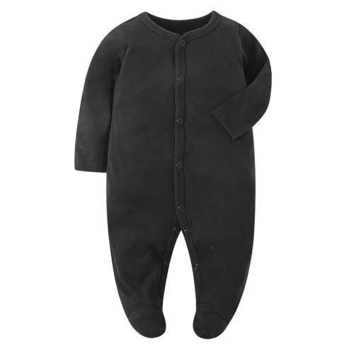 ATAIKU Infant Baby Boys' Sleep and Play Footed Pajamas One-Piece Sleeper Button Romper Jumpsuit Cotton PJs For Newborn