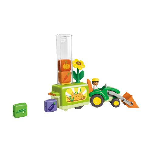 Playmobil | JUNIOR: Tractor with Load and Drop Planter