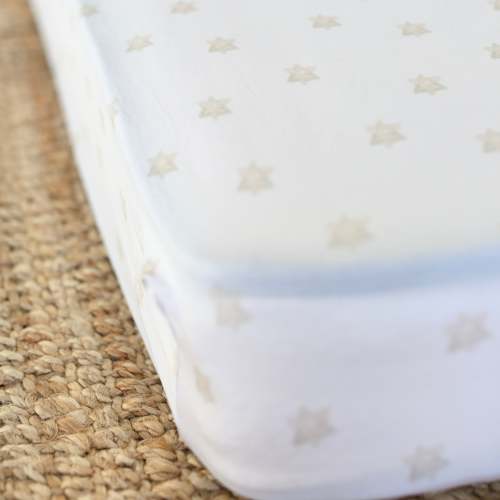 Watercolor Star of David Crib Sheet