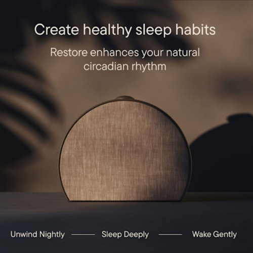 Hatch Restore 3 Sunrise Alarm Clock, Sound Machine, Smart Light (Cocoa) - White Noise, Screen-Free Sleep Routine